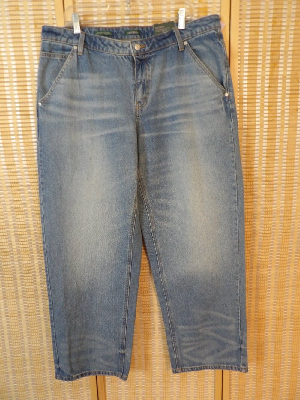 NWT Women's Wild Fable Size 14 Mid-Rise 90s Relaxed Straight Blue Denim Jeans